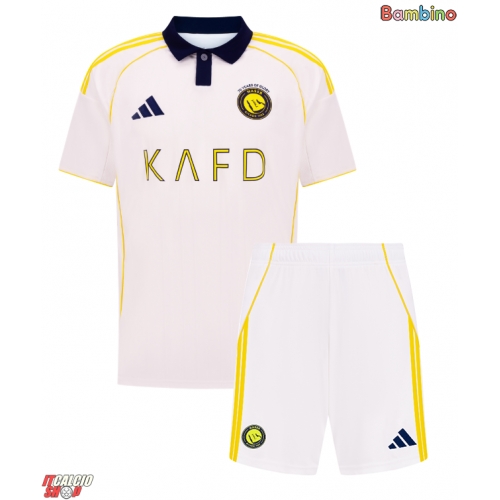Al-Nassr Cristiano Ronaldo #7 Terza Maglia Bambino 2025-26 Manica Corta (+ Pantaloni corti)